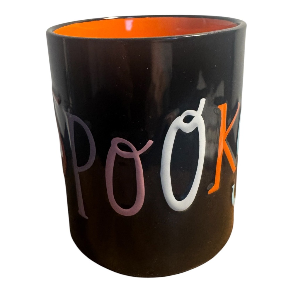 Holiday Home Black Mug Spooky Halloween Oversized Large Ceramic